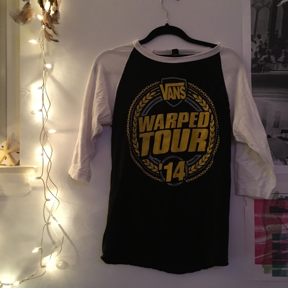 Vans warped tour festival baseball tee shirt!